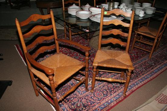 Appraisal: SIX CHERRY LADDERBACK CHAIRS