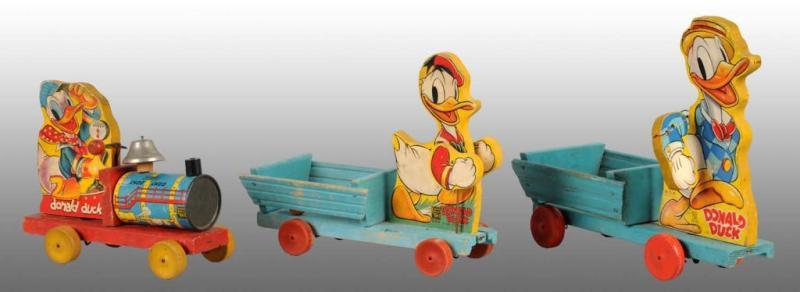 Appraisal: Lot of Fisher Price Disney Donald Duck Toys Description American