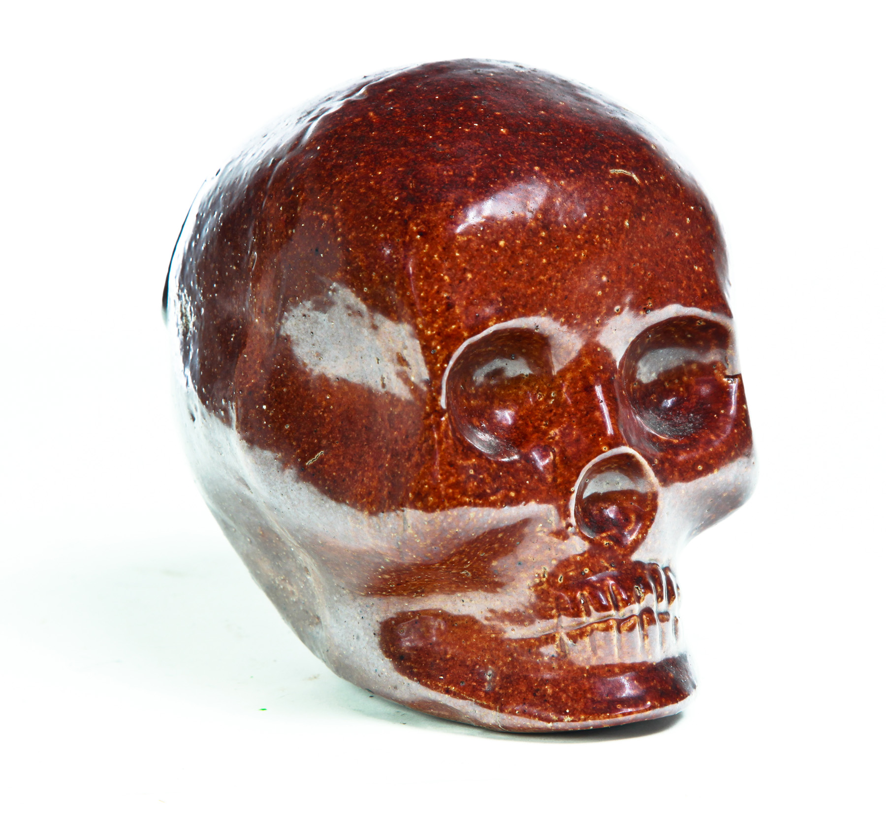 Appraisal: RARE AMERICAN SEWERTILE SKULL Signed and dated Selzer - -