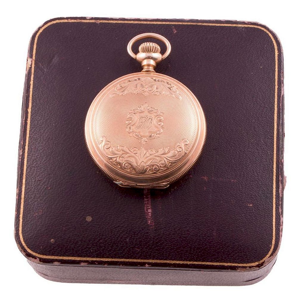 Appraisal: Waltham k gold hunting cased pocketwatch with box case movement