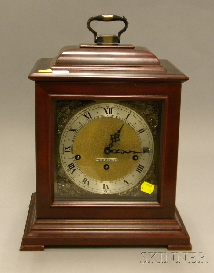 Appraisal: Seth Thomas Quarter-chiming Bracket Clock with eight-day pendulum movement playing