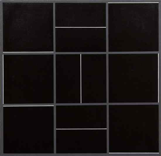 Appraisal: Jan Kubicek Czech b Nine Lines in Nine Squares acrylic