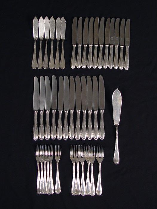 Appraisal: CONTINENTAL SILVER FISH SERVICE Approx pieces silver to include forks