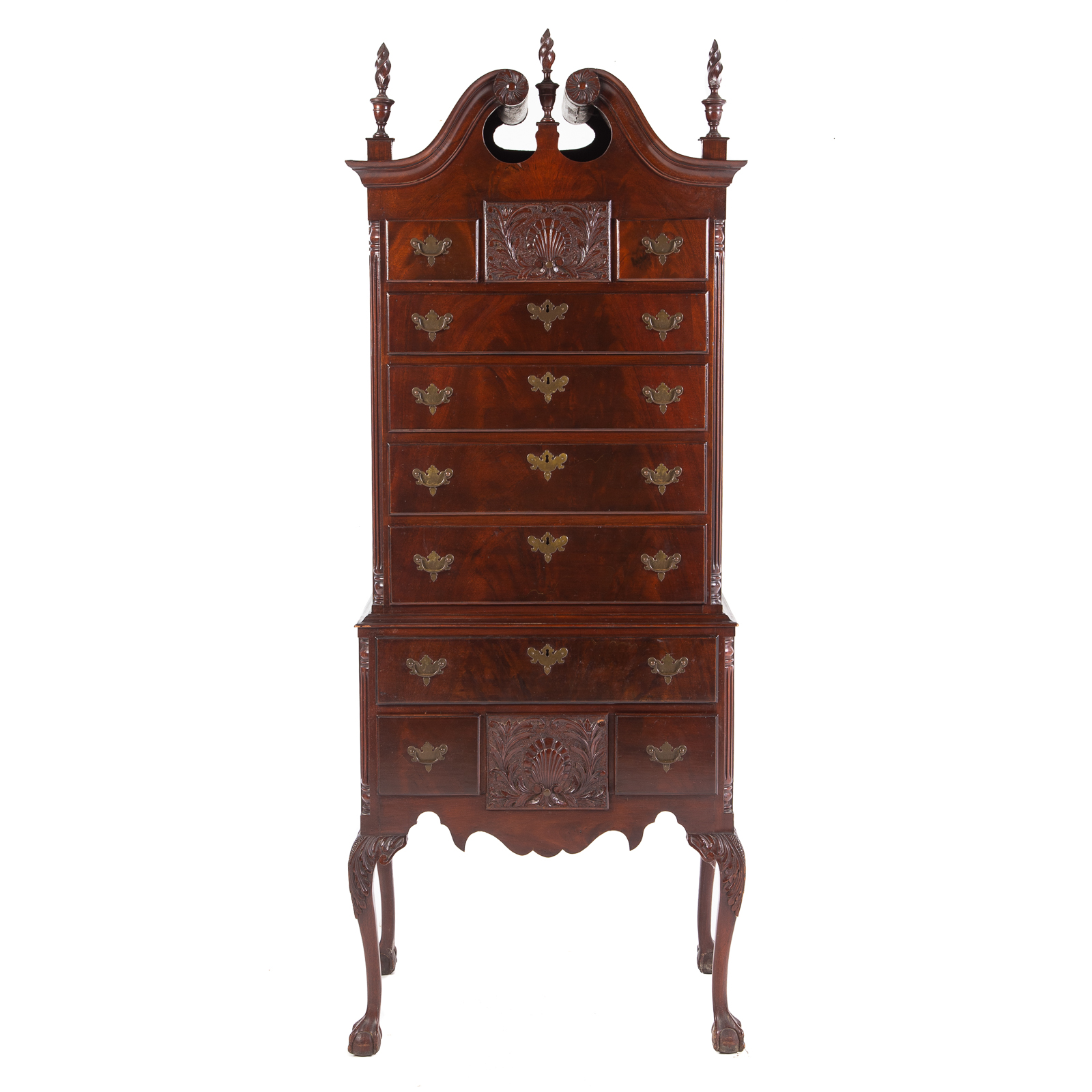 Appraisal: FEDERAL STYLE DIMINUTIVE MAHOGANY HIGHBOY Centennial period in the Philadelphia