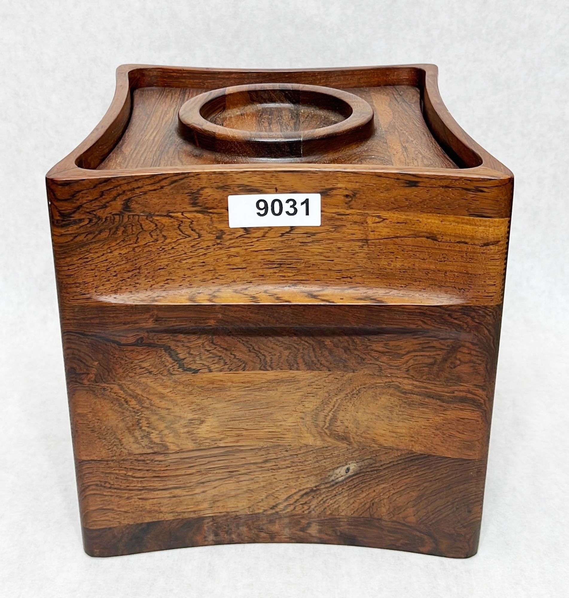 Appraisal: Jens Quistgaard for Dansk rosewood ice bucketMid thC Measures in