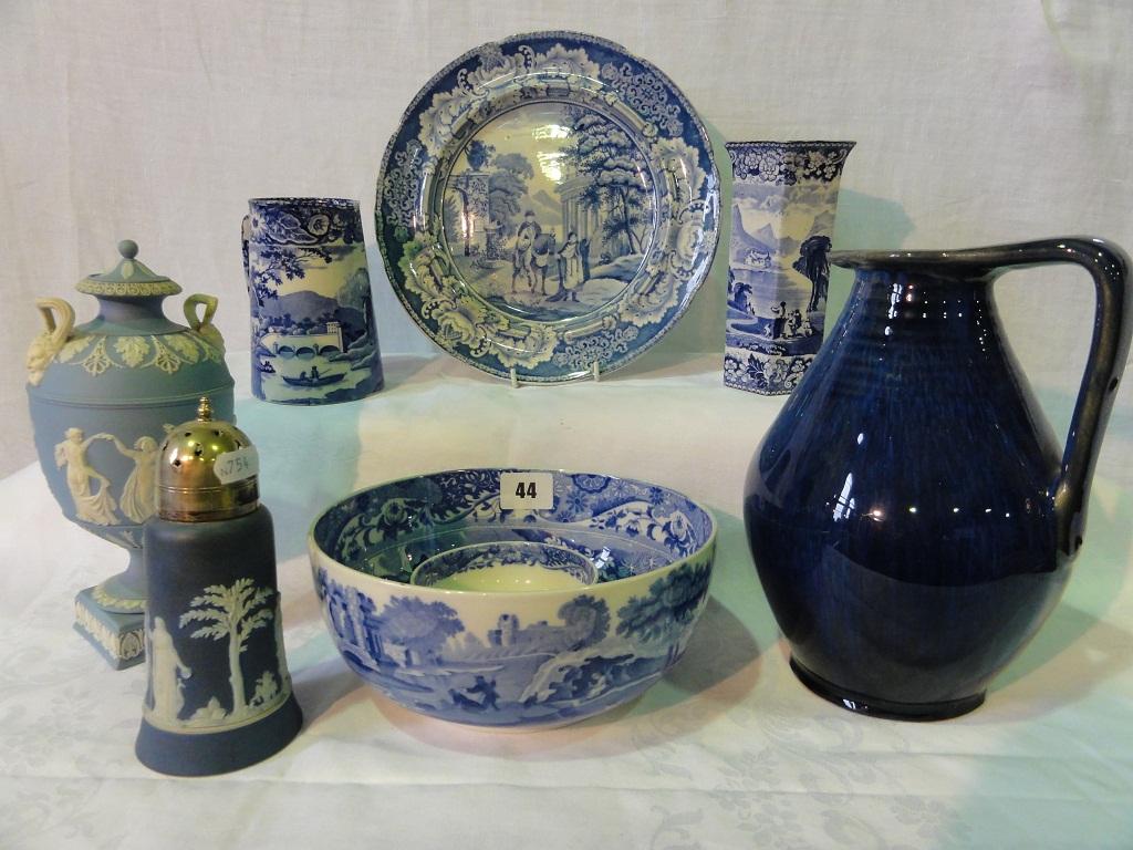 Appraisal: A collection of blue and white printed wares including Copeland