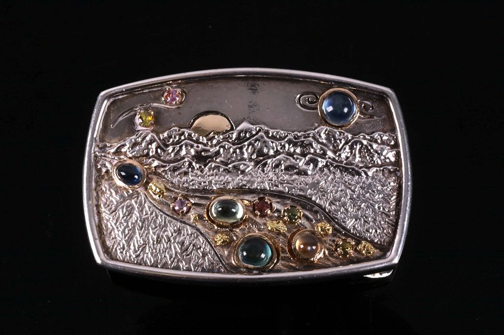 Appraisal: Stephen Isley Montana Sterling K Belt Buckle Featured in this