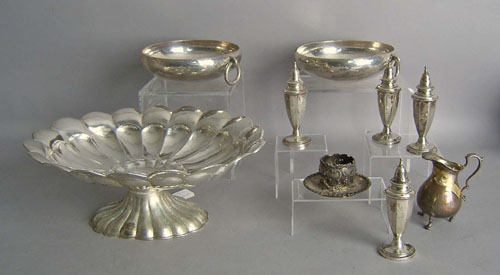 Appraisal: Silver table articles to include a pair of Mexican bowls