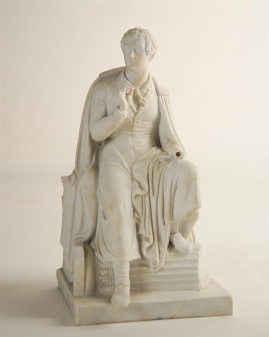 Appraisal: Royal Copenhagen Parian Figure possibly of Lord Byron marked eneret