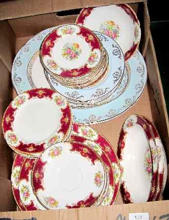 Appraisal: A Collection of Shelley fine bone china in a blue