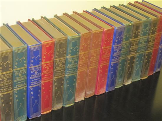 Appraisal: GREAT EVENTS BY FAMOUS HISTORIANS VOLUMES With extensive gilt decorated