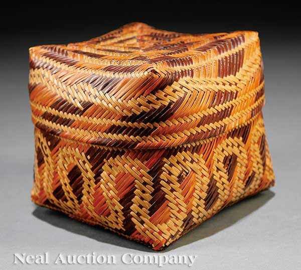 Appraisal: A Chitimacha Double Weave Carba early th c red black