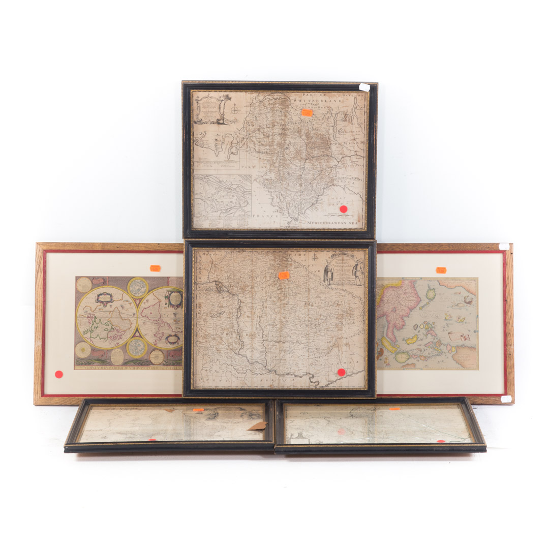 Appraisal: Six framed maps