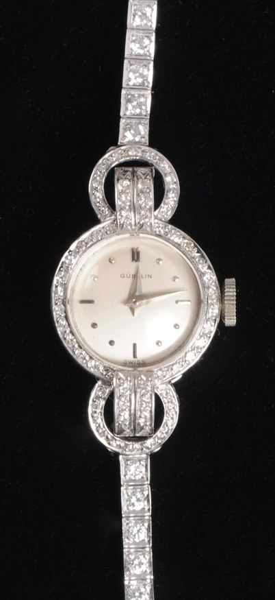 Appraisal: GUBELIN GOLD AND DIAMOND LADY'S WRIST WATCH Stamped k