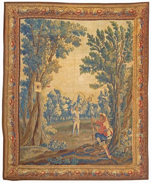 Appraisal: A French Aubusson tapestry France circa size approximately ft x