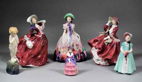 Appraisal: Three Royal Doulton bone china figures - ''Easter Day'' HN