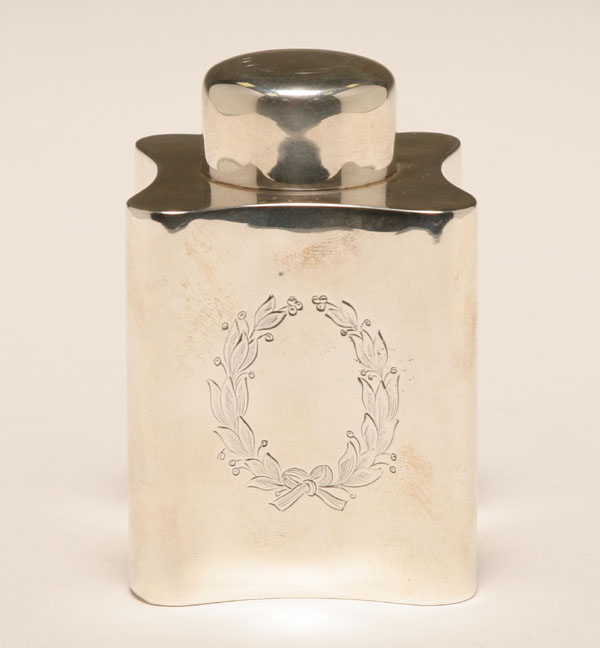 Appraisal: International Silver Co sterling tea caddy The body with formed