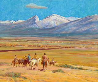 Appraisal: OSCAR BERNINGHAUS - First Snow on Taos Mountain oil on