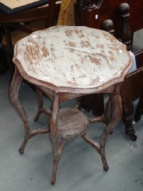 Appraisal: An octagonal painted pine table