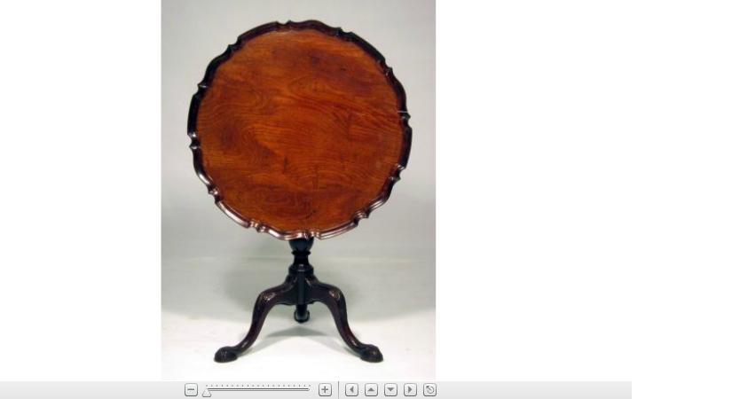 Appraisal: George III mahogany tea table the circular pie crust top