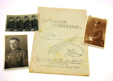 Appraisal: Lot consists of a dated booklet of the th Panzer