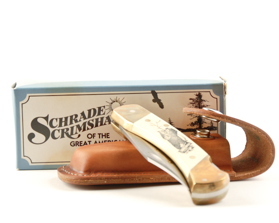 Appraisal: Schrade Bears Scrimshaw Knife Limited Edition Provenance Brand new knife