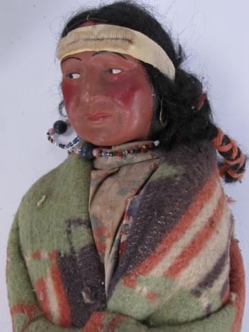 Appraisal: Three Native American Dolls including two Skookums dolls -inch and