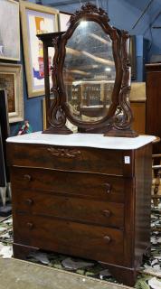 Appraisal: American Victorian mirrored chest executed in walnut circa having an