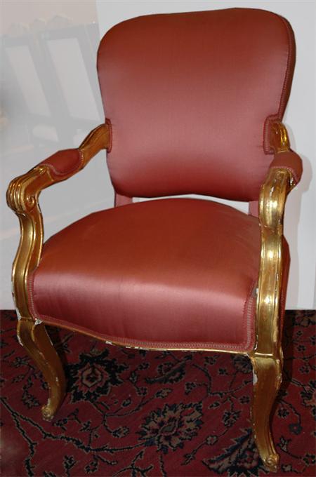 Appraisal: Gold Painted Open Armchair Estimate nbsp nbsp nbsp - nbsp