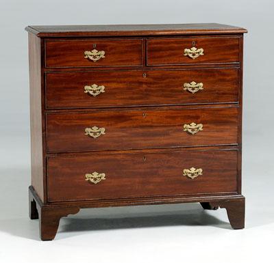 Appraisal: Hepplewhite mahogany chest figured mahogany with pine and other mixed