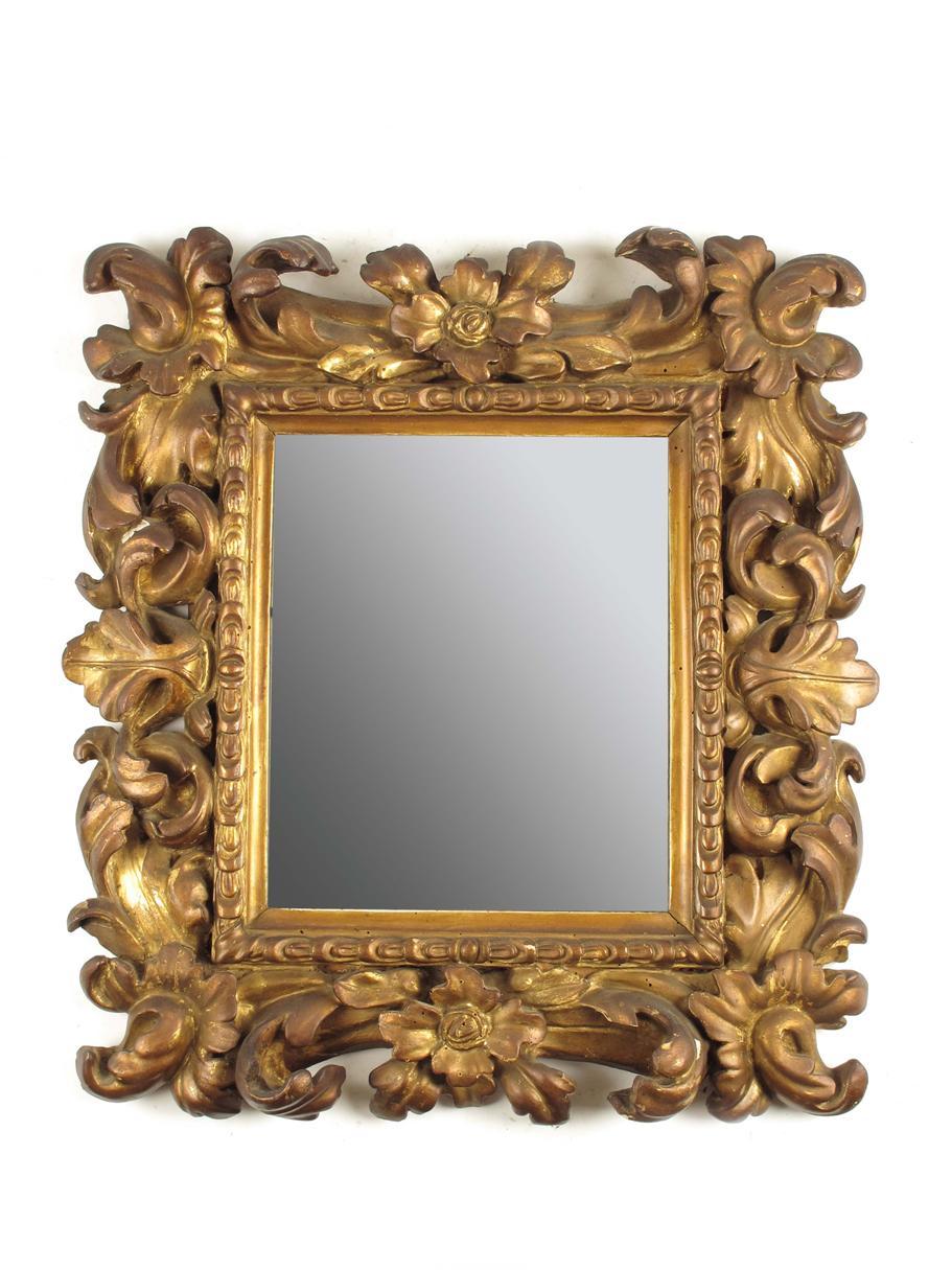 Appraisal: A Florentine giltwood wall mirror