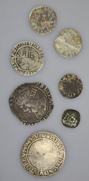 Appraisal: Seven th century and early hammered coins - six silver