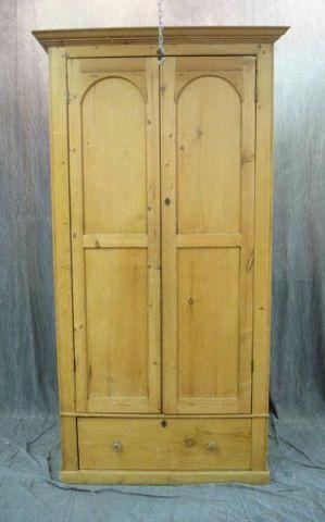 Appraisal: Pine Door Over Drawer Armoire As is-molding is missing from