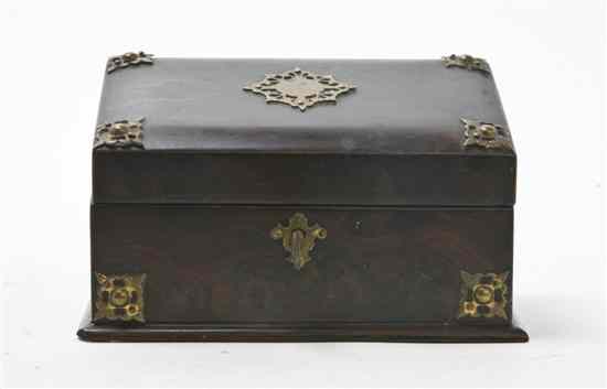 Appraisal: A Burlwood and Gilt Metal Mounted Stationery Box having a