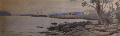 Appraisal: JOHN MATHER british - NORFOLK BAY - TASMANIA Signed bottom