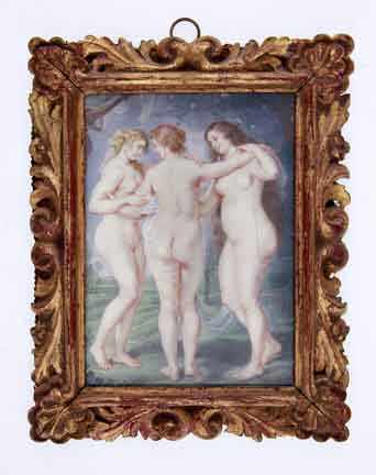 Appraisal: Peter Paul Rubens after Flemish - THE THREE GRACES watercolor