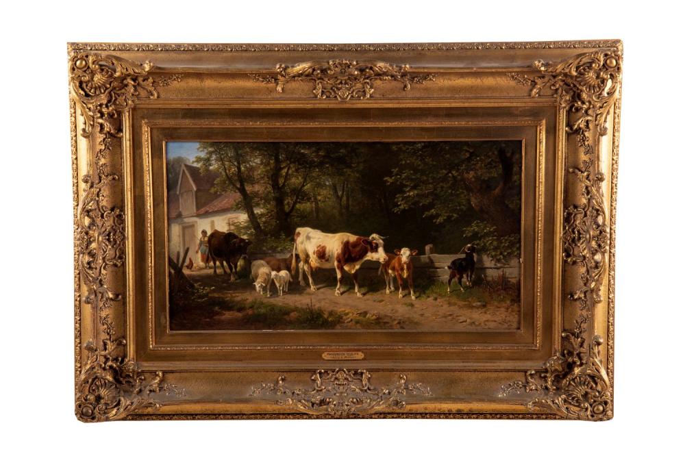 Appraisal: FRIEDRICH VOLTZ GOING TO PASTURE circa oil on canvas signed