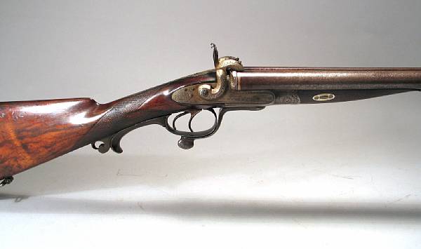 Appraisal: An unmarked gauge underlever continental pinfire shotgun Not serialized gauge