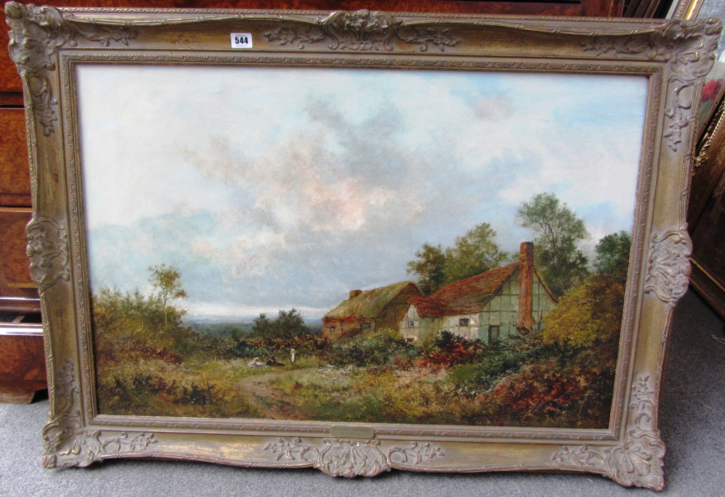 Appraisal: Daniel Sherrin - A Surrey homestead oil oncanvas signed cm