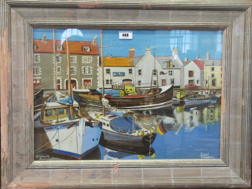 Appraisal: RONALD THOMPSON Acrylic 'Eyemouth' signed