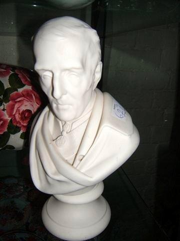 Appraisal: A parian are bust of the Duke of Wellington high