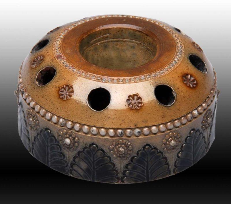 Appraisal: Great Western Devenshire Stoneware Inkwell Description Eight holes for quills