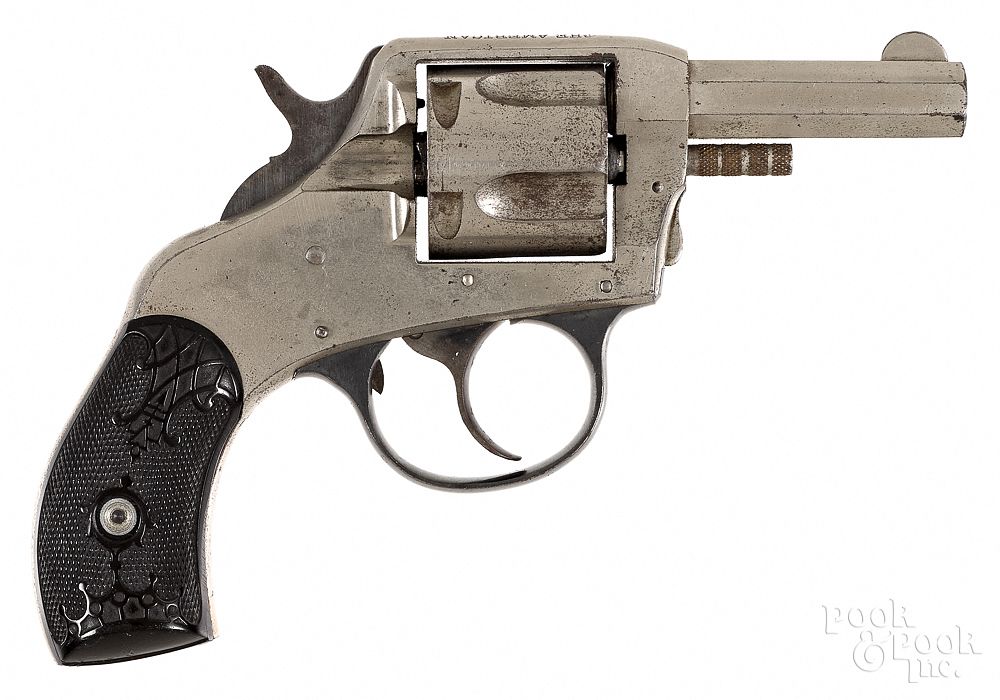 Appraisal: H R The American nickel plated revolver Harrington Richardson The