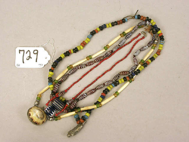 Appraisal: Collection of Indian trade bead necklaces Estimate -