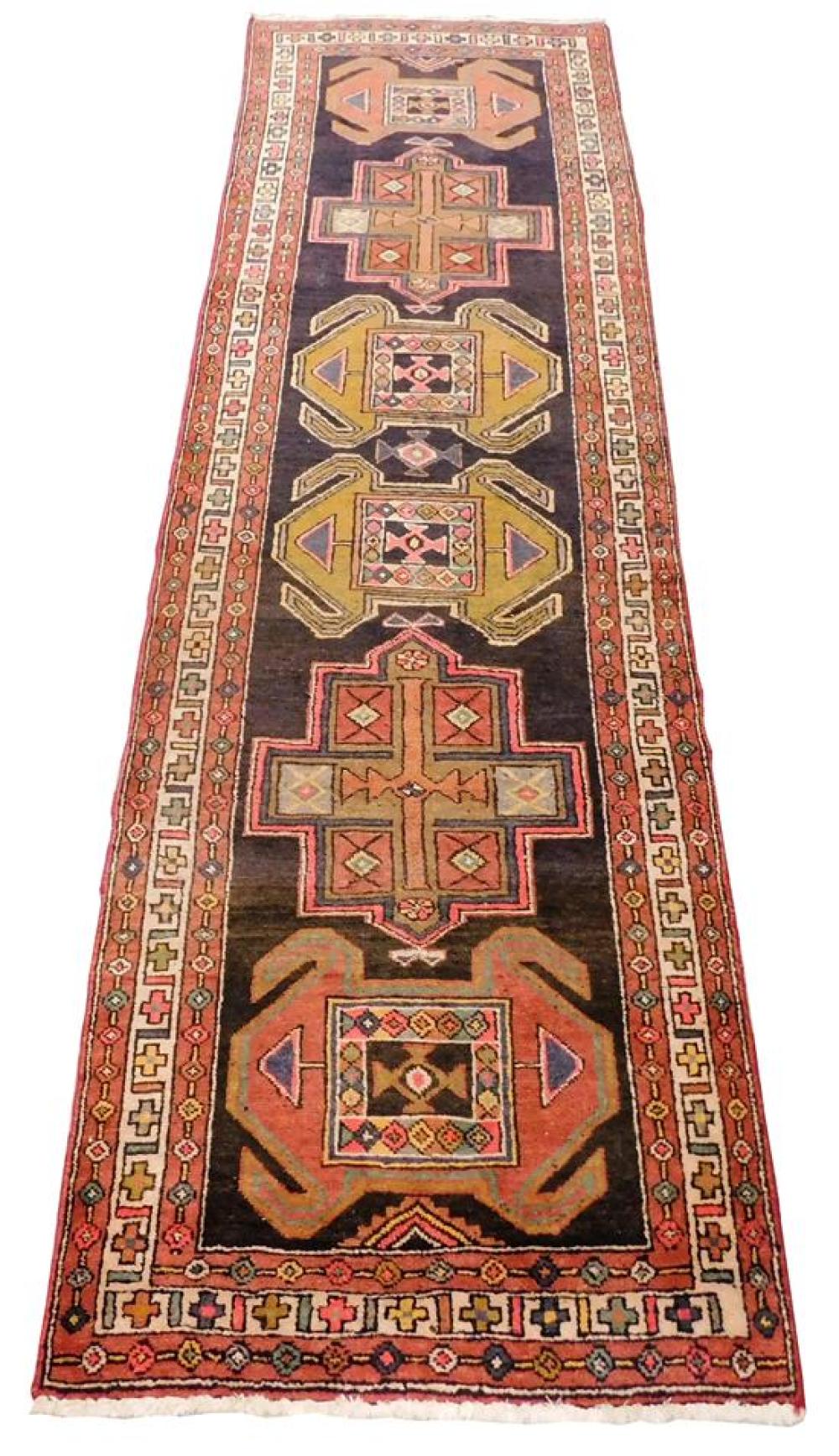 Appraisal: RUG Modern Indo Caucasian style runner ' x ' wool