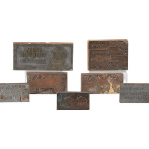 Appraisal: Seven Advertising Printing Blocks Late th Early th Century Length