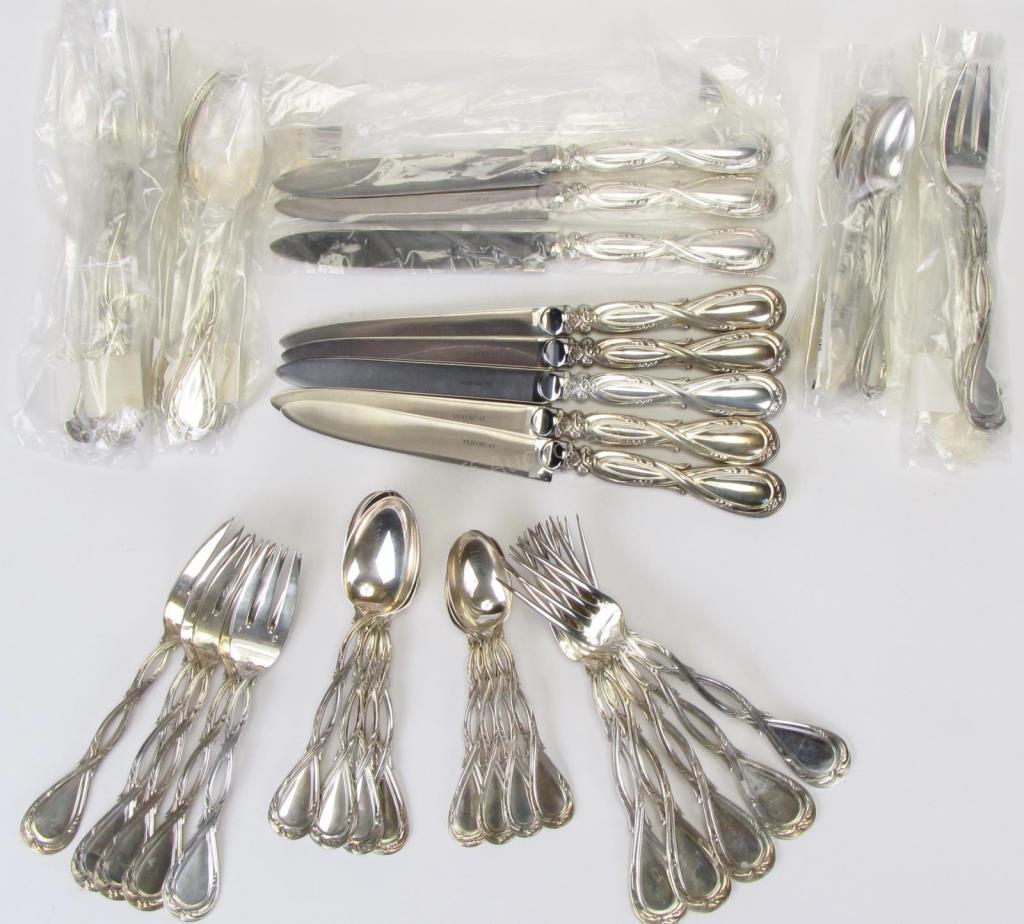 Appraisal: Puiforcat Royal Sterling Flatware Pcs serving for eight including dinner