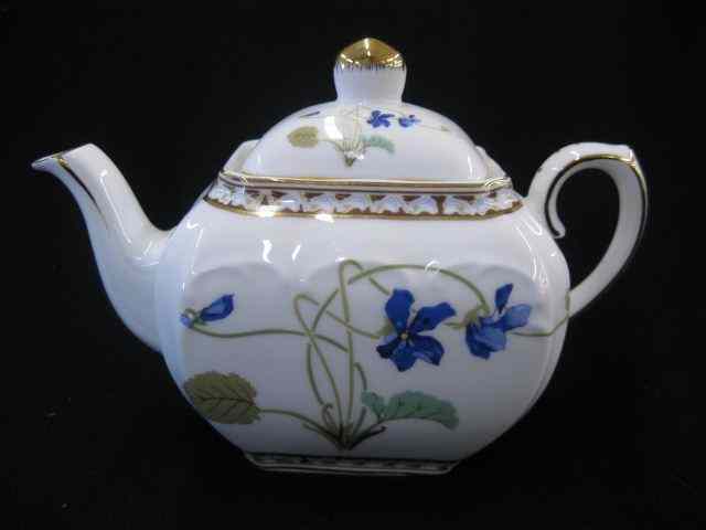 Appraisal: Porcelain Teapot floral gold individual size '' excellent