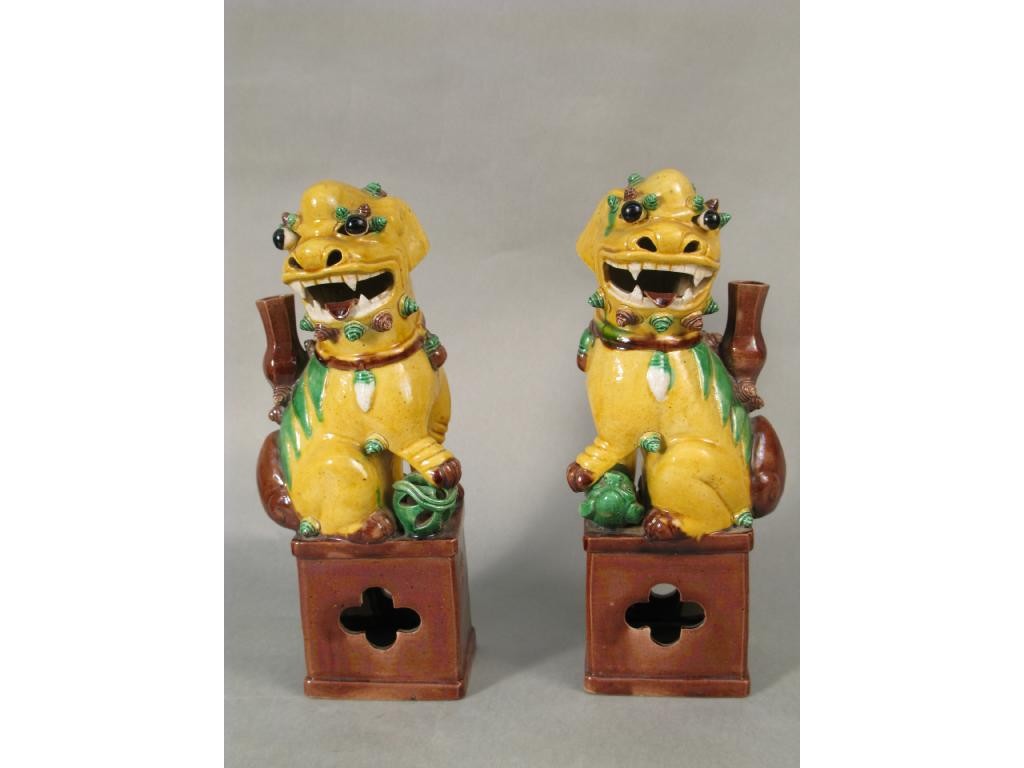 Appraisal: A pair of th Century Chinese porcelain Dogs of Fo