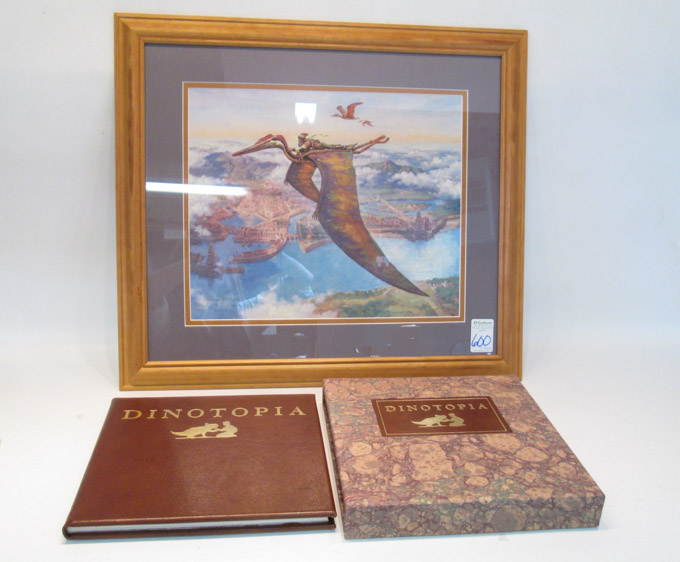 Appraisal: JAMES GURNEY OFF-SET LITHOGRAPH American - DINOTOPIA Opening measures x